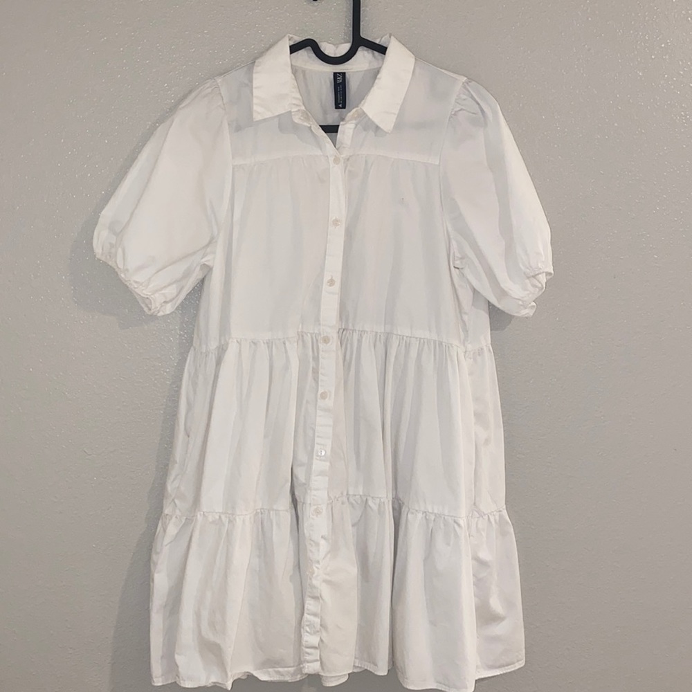 Zara white mini dress